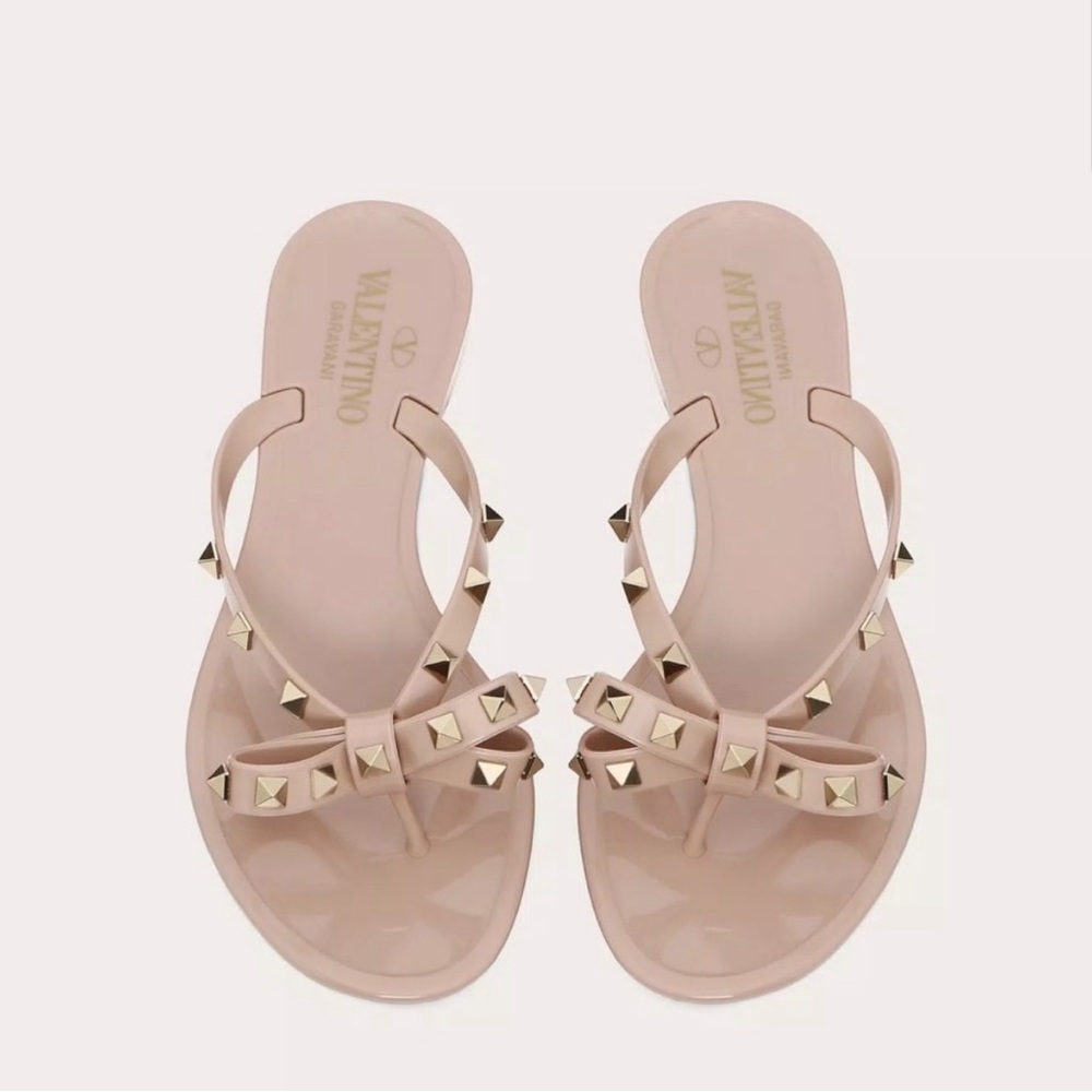 COPY - Valentino Rubber Rockstud Thong Sandals